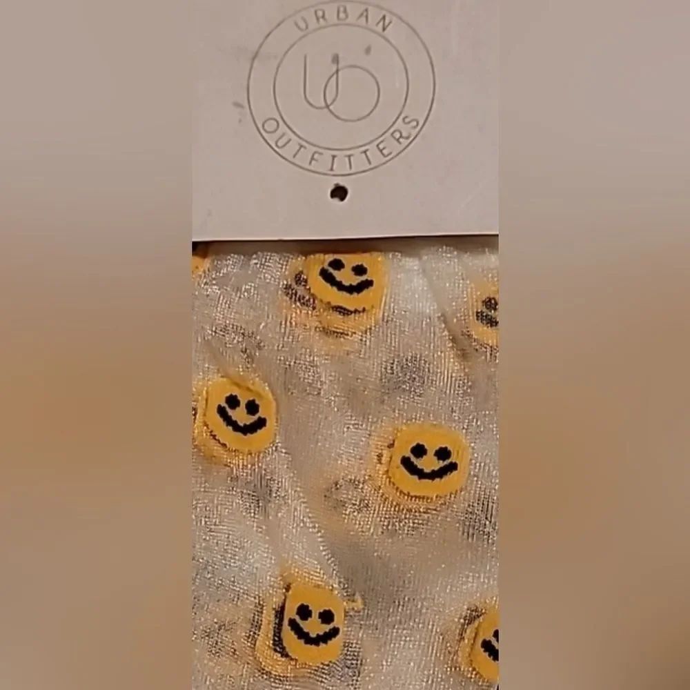 Urban Outfitters Sock Candy Happy Face Sheer Sock